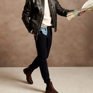 Navy Banana Republic NWT rapid movement chino mason athletic tapered fit 31x32